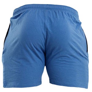 Shorts en coton gris pour homme, taille élastique, décontractés, respirants, tricotés, couleur unie, coupe mi-haute, style uni teint - Product Image 4