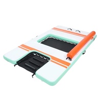 Rampe flottante gonflable pour animaux de compagnie, piscine flottante gonflable pour animaux de compagnie, pont flottant portable pour animaux de compagnie avec filet