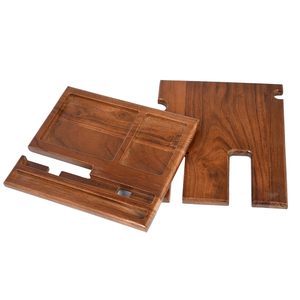 <b>Solid</b> <b>Wood</b> <b>Desk</b> Organizer with Mobile Stand Multi Functional Office Supplies Holder for Stylish Workspace - Product Image 4