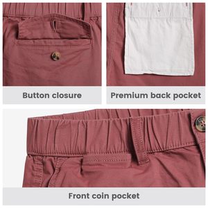 Pantalones Cortos Deportivos para Hombre, Diseño Minimalista con Acabado Premium, Transpirables, de Lona, con Frente Sólido, Máxima Comodidad, para Uso Diario Informal - Product Image 3