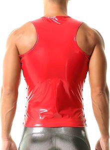 Chaleco de cuero sintético para hombre, camiseta sin mangas de algodón para hombre, camiseta sin mangas con impresión de logotipo personalizado para hombre - Product Image 2