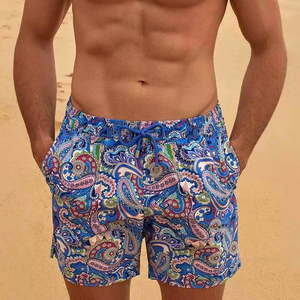 Shorts de bain pour hommes style safari, séchage rapide, pour l'été, avec logo personnalisé, doublure de compression OEM, 100 % polyester, vente en gros - Product Image 4