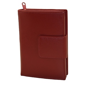 Luxurious Ladies Short <b>Wallet</b> Genuine Leather RFID Blocking Button <b>Trifold</b> Card Organizer Fashionable Travel Purse Women Girls - Product Image 1
