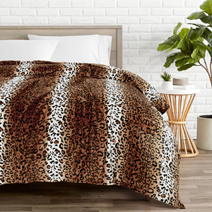 Animal Print Flannel Fleece Blanket 152x228CM Soft Cozy Plush <b>Throw</b> Lightweight Leopard Cheetah Snake Zebra Print <b>Sofa</b> Bed <b>Cover</b> - Product Image 1