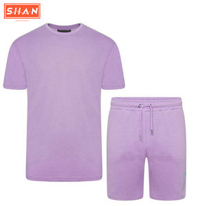 Ensemble décontracté deux pièces pour homme style Tang rétro chinois été 2026 – T-shirt tricoté tendance à manches courtes et short ample - Product Image 1