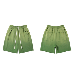 Shorts amples vintage personnalisés en coton français délavé à l'acide, style streetwear d'été pour hommes - Product Image 2