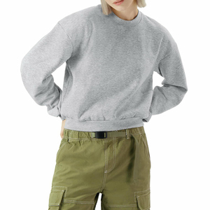 Women 100% Cotton Oversized Crew Neck Breathable Anti-Shrink <b>Ladies</b> casual Winter Pullover <b>Sweatshirt</b> <b>Long</b> Autumn Wear 2027 - Product Image 3
