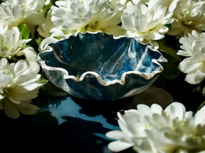 ชามเรซิ่นขัดเงาทำมือ หรูหรา ปลอดภัยสำหรับเครื่องล้างจาน ของตกแต่งสวยงามสำหรับห้องครัว ห้องนั่งเล่น หรือสำนักงาน - Product Image 6