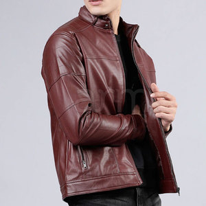 Vêtements pour hommes très demandés, nouvelle mode, vente en gros, veste d'hiver coupe-vent respirante en cuir, fabriquée au Pakistan - Product Image 4