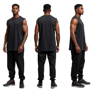 Camiseta sin Mangas TACTICAL STANDARD Personalizada para Hombre, de Algodón Lavado de 160g, Transpirable, Cuello Redondo, Tejido de Punto, Premium, para Gimnasio - Product Image 2