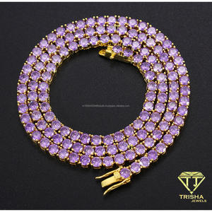 Collar de tenis con diamantes cultivados en laboratorio VVS al por mayor, plata de ley 925, joyería de lujo para minoristas - Product Image 4