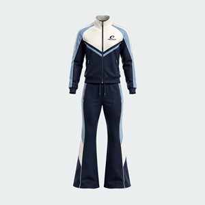 Conjunto Deportivo de Invierno para Hombre, Personalizable, Corte Regular, Sudadera con Cierre, Pantalones Deportivos Acampanados, Forro Polar Ecológico, Tallas Grandes - Product Image 5