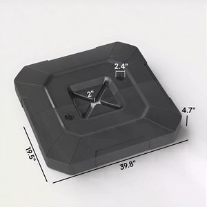 2 Pezzi Base per Ombrellone da Giardino a Sbalzo in Acciaio Inossidabile, Raggio 3m, per Ristoranti, Hotel, Giardini Privati - Product Image 2