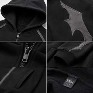 Sweat à capuche pour homme en molleton 100% coton épais, délavé à l'acide, avec impression numérique frontale et poches, personnalisable avec logo, vente en gros, haute qualité, hiver - Product Image 3