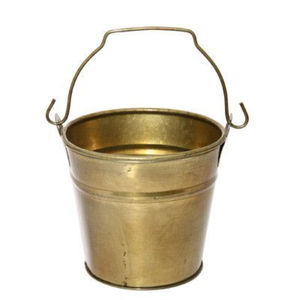 Cubo de metal blanco pequeño al por mayor con asa, cubo redondo clásico de hojalata con recubrimiento en polvo color marfil para decoración del hogar, fiestas y proyectos de manualidades. - Product Image 3