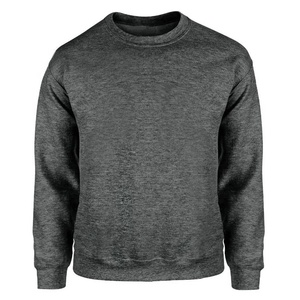Sweat-shirt polaire uni à col rond pour homme, 50% coton 50% polyester, vente en gros d'usine - Product Image 3