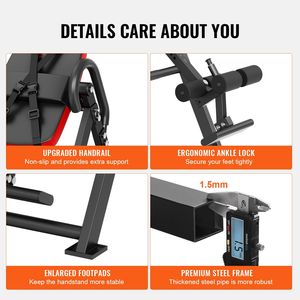 Mesa de Inversión de Alta Resistencia con Capacidad de 300 Libras, Máquina de Estiramiento de Espalda para Descompresión, Sistemas de Gimnasio en Casa para Entrenamiento de Fuerza - Product Image 6