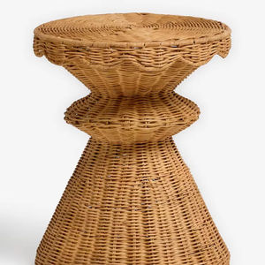 Hermosa mesa auxiliar de ratán con borde festoneado hecha a mano en Vietnam – Nuevo diseño, calidad premium, precio de mayoreo. - Product Image 3