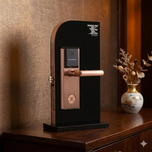 กุญแจล็อคประตูโรงแรมอัจฉริยะ Rose Gold TES 301 SB พร้อมระบบควบคุมการเข้าออกด้วยคีย์ RFID แบบมือถือ - ระบบล็อคดิจิทัลที่ปลอดภัย - Product Image 3