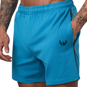Pantalones Cortos Deportivos para Hombre, Color Azul Brillante, con Cintas Adhesivas, Casuales, para Gimnasio, Correr, Entrenamiento Físico - Product Image 1