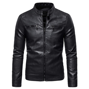 Chaqueta de Motociclista de Cuero, Talla Grande, con Cierre, Resistente al Viento, Personalizable, OEM, ODM, Venta al Por Mayor - Product Image 5