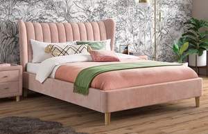 Lit King-Size en bois de teck massif, design moderne, confortable, de qualité supérieure, pour chambre d'hôtel, durable et classique. - Product Image 2