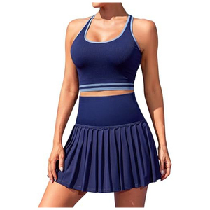 Women tennis bra durable stretch breathable fabric quick dry moisture wicking support fit ideal for gym workout - Product Image 2