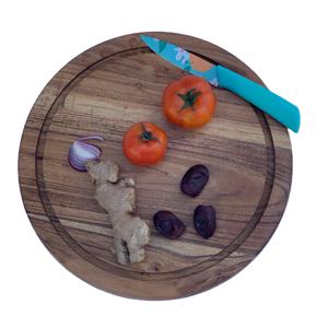Planche à découper ronde en bois moderne - Ustensiles de cuisine, passe au lave-vaisselle, pour couper les légumes - Product Image 1