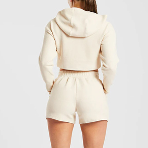 Sweat à capuche court tendance pour femme, en molleton de coton léger, style streetwear décontracté, par Star Crystal Enterprises - Product Image 6