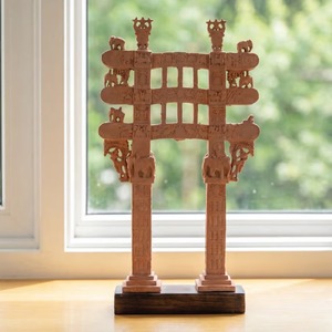 Réplique de la Porte de Sanchi Torana, 1er siècle avant J.-C., entrée de stupa bouddhiste, modèle architectural du patrimoine indien ancien - Product Image 4