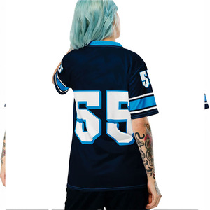 Maillot de football américain sublimé personnalisé, impression sur maillot de football personnalisé, t-shirt d'équipe de football rétro 100% polyester unisexe OEM - Product Image 6