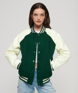 Chaqueta Varsity Personalizada de Moda para Mujer, Chaqueta Bomber de Béisbol con Botones a Presión, Estilo Universitario, Ropa Casual de Calle de Primera Calidad - Product Image 1