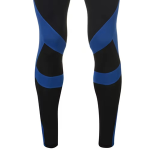 Leggings de Compresión Colorblock para Hombre, de Secado Rápido, con Estampado Geométrico por Sublimación, Cierre con Cordón - Product Image 4