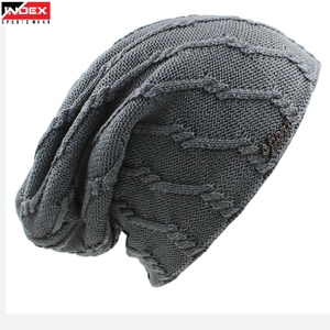 Bonnet d'hiver confortable pour homme en tricot doux, chaud et extensible, avec logo personnalisé, style décontracté, accessoire de mode pour l'hiver - Product Image 1
