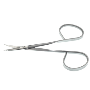 Ciseaux à ruban Iris 4 pouces, courbés, en acier inoxydable chirurgical, instrument de dissection ophtalmique fin et délicat, micro-outil de coupe - Product Image 1