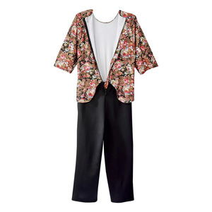 Combinaison élégante pour femme avec haut en dentelle et ensemble de blouses bleues à motif vague pour femme avec manches 3/4 et pantalon uni pour l'hôpital - Product Image 5