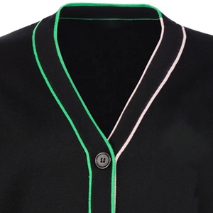 Make Your Custom Good Quality V-Neck for Sorority/Fraternity/Schools/Colleges/Universities Logo Knitted <b>Cardigans</b> <b>Sweaters</b> - Product Image 2