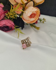 Wholesale Square Shape Kundan Gem Stone <b>Adjustable</b> <b>Ring</b> Artificial Imitation Jewellery For Women Wedding Reception Manufacturers - Product Image 5