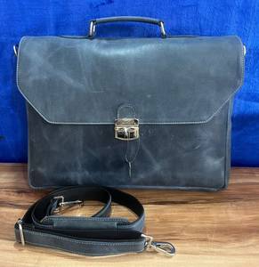Bolso Mensajero de Cuero Vintage, Gran Capacidad, Cierre de Cremallera Resistente, para Todas las Temporadas, Uso Profesional, Estilo Masculino - Product Image 1