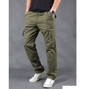 Pantalones Cargo Casuales de Lona para Hombre, Talla Grande, Cintura Alta, Multibolsillos, Resistentes al Agua, Holgados, para Pesca y Viajes - Product Image 2