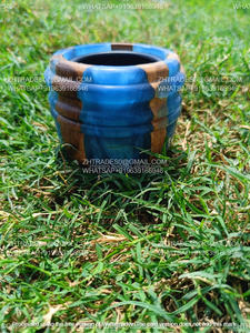 Brûleur de bakhour en résine époxy et bois d'acacia artisanal, sable sacré, aura, support de oud de qualité supérieure pour les soirées festives du Ramadan - Product Image 4