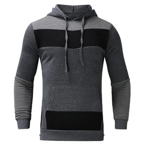 Conjunto Deportivo con Capucha para Hombre, Diseño Color Block, Poliéster y Algodón, Casual, Largo, Transpirable, Corte Regular, Ropa de Otoño - Product Image 3
