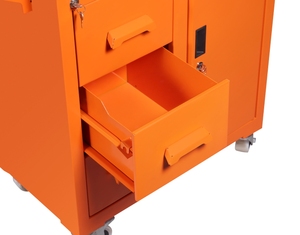 Chariot à outils robuste à 3 tiroirs avec étagère de rangement, surface de travail verrouillable SDAT, personnalisable OEM/OBM, capacité de charge de 200 kg, finition poudrée - Product Image 4