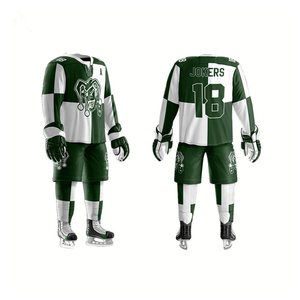 Nouveautés : Ensembles d'uniformes de hockey sur glace, vêtements de sport 100 % polyester, respirants, antibactériens, écologiques, séchage rapide, service OEM - Product Image 1