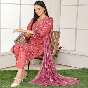 ชุดสูทปากีสถาน3ชิ้นสำหรับผู้หญิงฤดูหนาวพร้อมชุดเดรสซาลวาร์ดาชุดเดรสลายปัก - Product Image 3