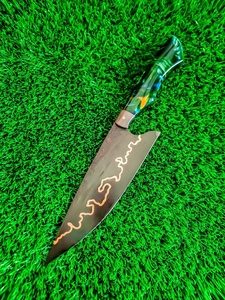 Couteau de cuisine Damas, couteau utilitaire, lame en acier inoxydable, manche en résine, TARJ ENTERPRISES, 13 pouces, haute durabilité, garantie 3 ans - Product Image 3