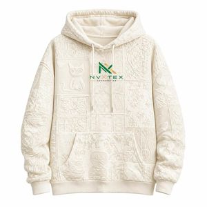 เสื้อฮู้ดดี้ผ้าควิลท์ลายปะติดปะต่อสำหรับฤดูหนาว พิมพ์ลายดิจิตอลทั้งตัว ผ้าโพลีเอสเตอร์/คอตตอนฟลีซ ทรงโอเวอร์ไซส์ น้ำหนัก 370 กรัม สำหรับทุกเพศ - Product Image 1