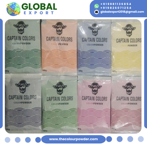 Poudre de couleur de qualité supérieure à base d'amidon de maïs et de colorants végétaux Rouge, Jaune et Vert – Packs d'exportation pour le plaisir et le festival Holi - Product Image 4