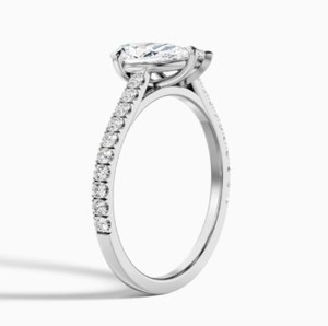 Toi Et Moi <b>Ring</b> <b>Two</b> <b>Stone</b> Moissanite <b>Ring</b> 925 Sterling Silver Yellow Gold Plated Engagement <b>Ring</b> Dainty Minimalist Promise <b>Ring</b> - Product Image 3