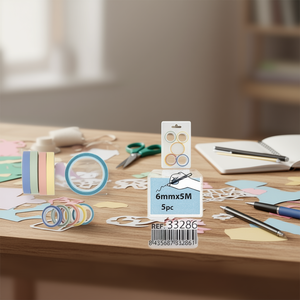 Nastro adesivo ILAN 6mmx5M 5 pezzi colori Morandi per lavori manuali ed etichettatura - Product Image 2